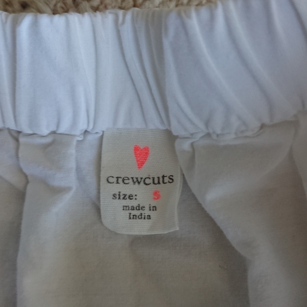 Crewcuts white cotton A-Line skirt with embroidered hem details size S - Picture 4 of 7